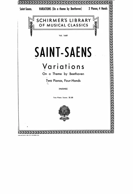 First page of Variations on a Theme of Beethoven
