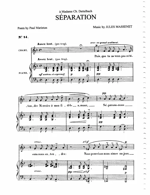 First page of Séparation