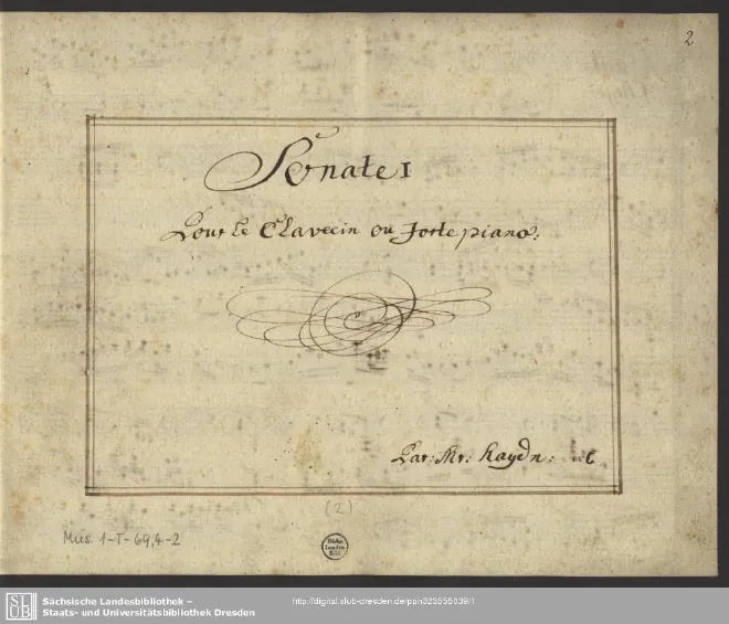 First page of Keyboard Sonata