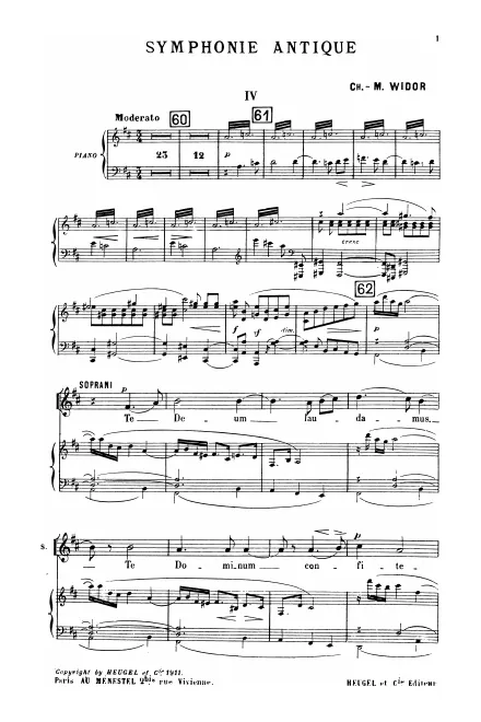 First page of Symphonie antique