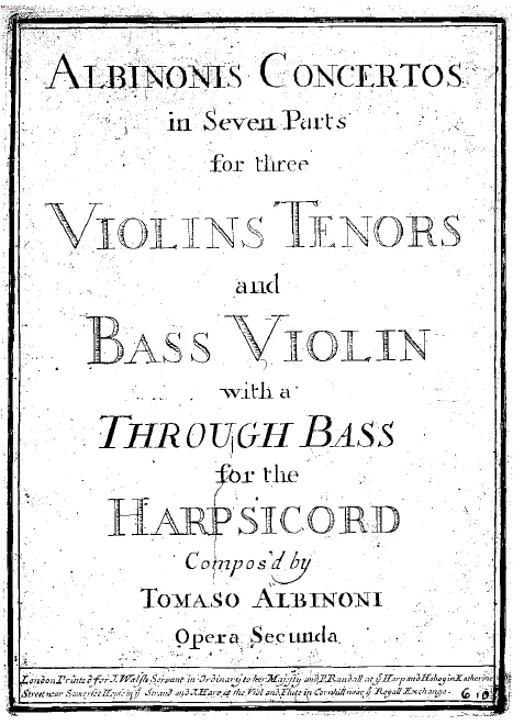 First page of Violin Concerto in F major