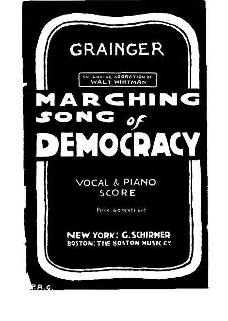 First page of Marching Song of Democracy
