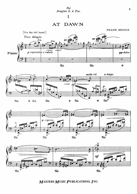 First page of 3 Improvisations for the Left-Hand