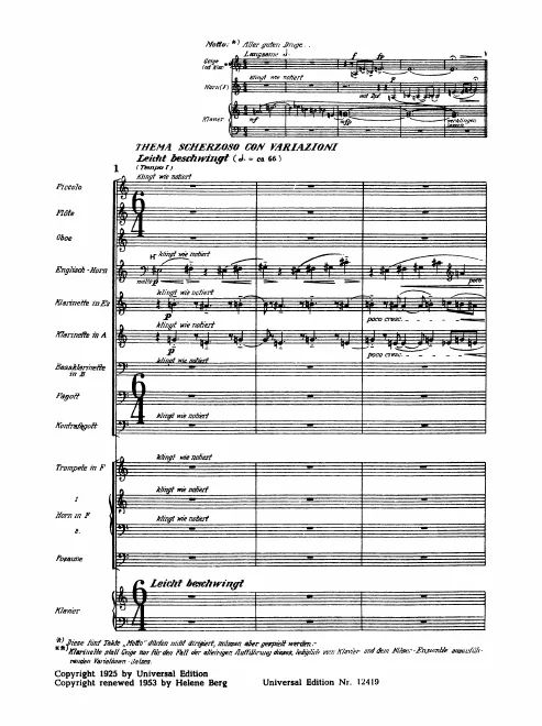 First page of Kammerkonzert