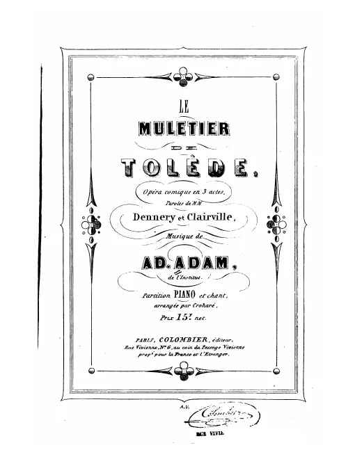 First page of Le muletier de Tolède