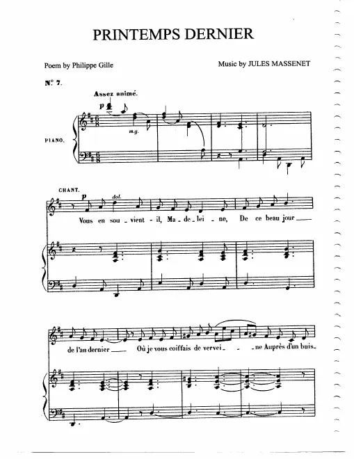 First page of Printemps dernier