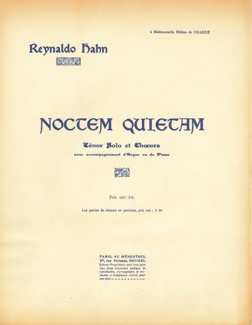 First page of Noctem quietam