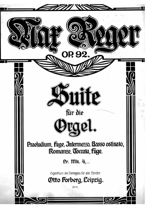 First page of Suite (No.2) für Orgel in g-Moll