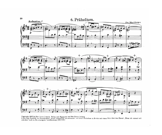 First page of Prelude in E minor