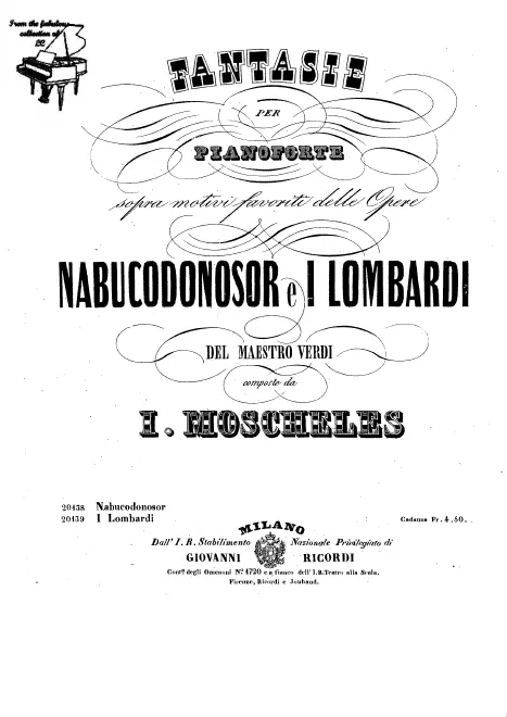 First page of Fantasia on Motives from 'Nabucodonosor' e 'I Lombardi'
