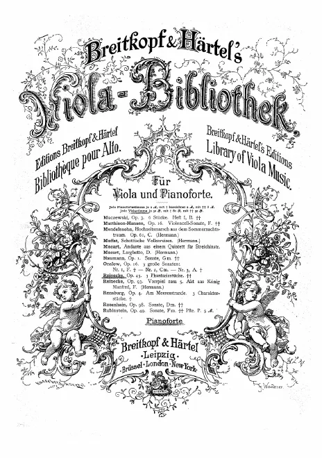 First page of 3 Fantasiestücke for Viola and Piano