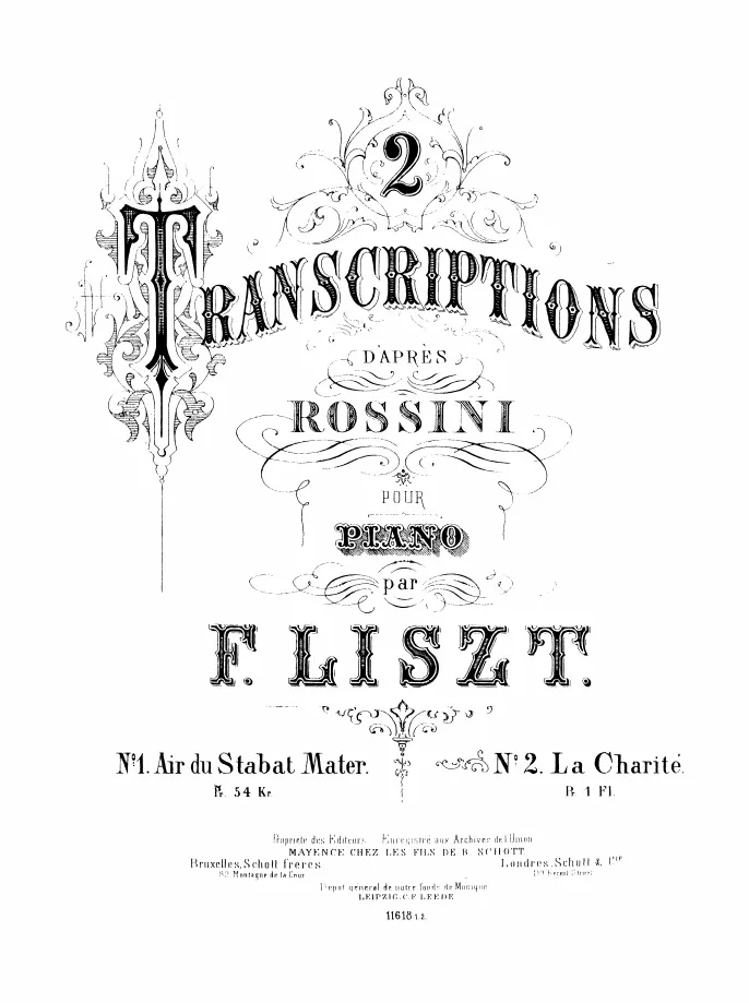 First page of 2 Transcriptions d'après Rossini