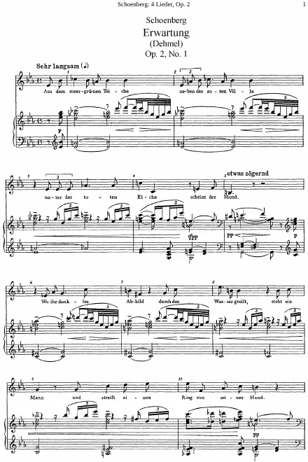 First page of Vier Lieder