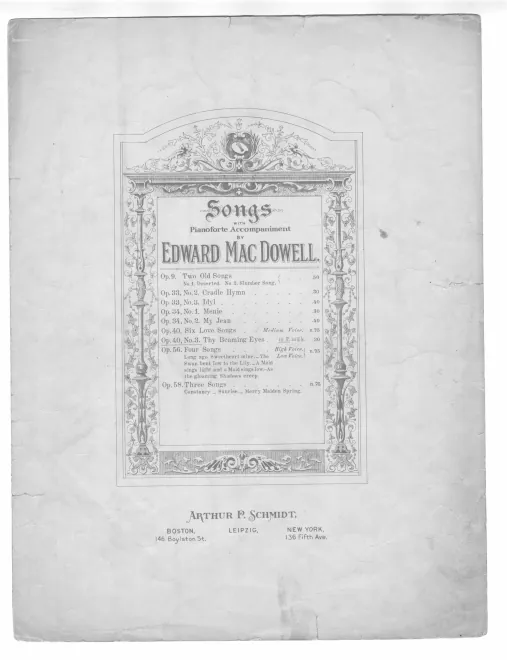 First page of 6 Love Songs