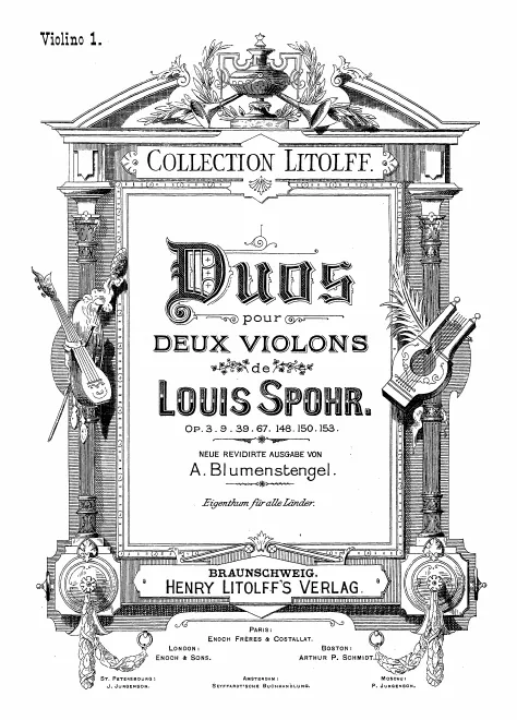 First page of 2 Duos for 2 Violins