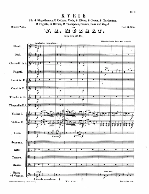 First page of Kyrie