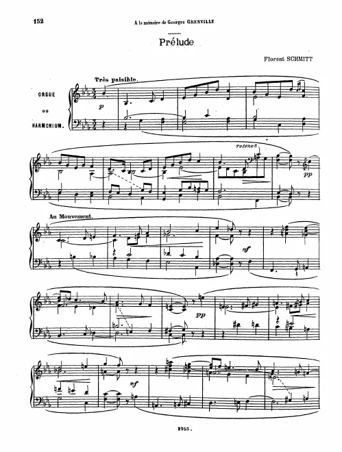 First page of Prélude en Mi bémol