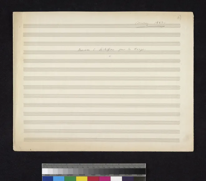 First page of Morceau à déchiffrer pour la harpe