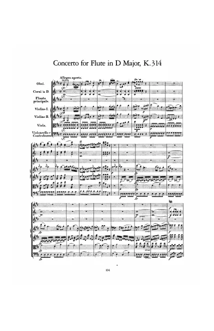First page of Flute Concerto