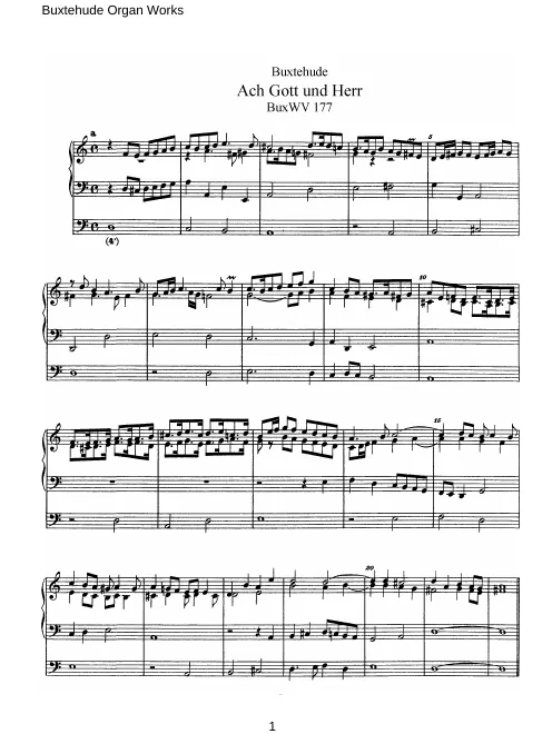 First page of Ach Gott und Herr