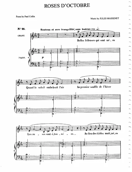 First page of Poème d'octobre