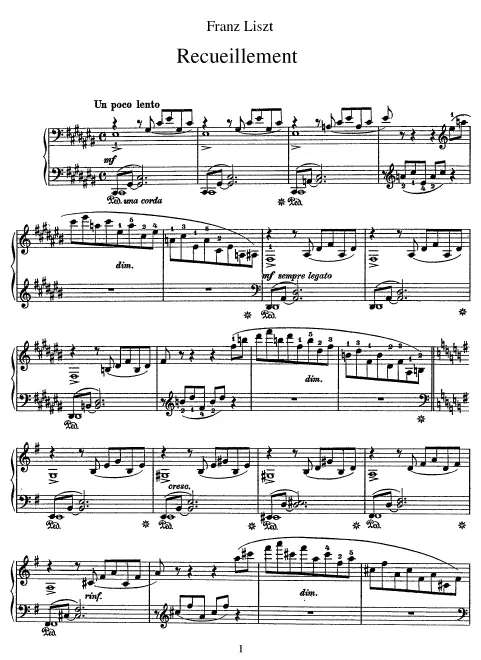 First page of Recueillement