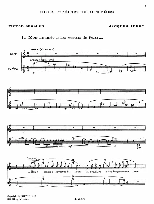 First page of Deux stèles orientées