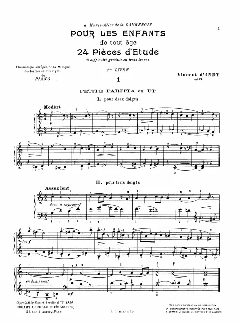 First page of Pour les Enfants de tout âge