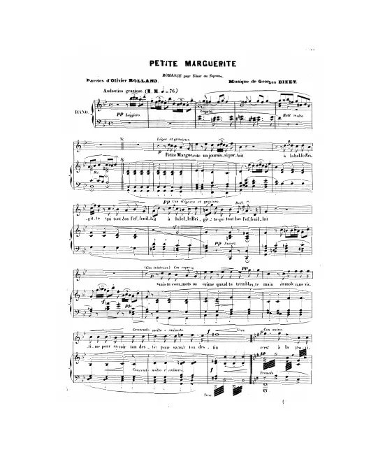 First page of Petite Marguerite