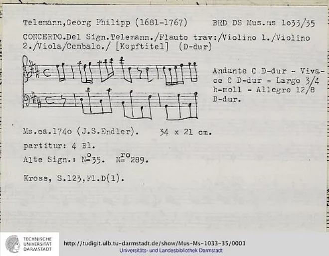 First page of Flute Concerto
