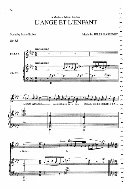 First page of L'ange et l'enfant