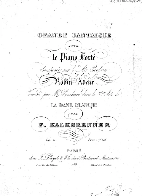 First page of Grande fantaisie sur l'air écossais 'Robin Adair'