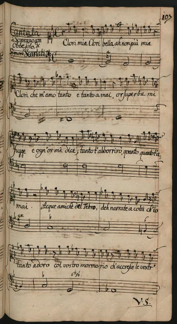 First page of Clori mia Clori bella, H.129