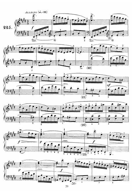 First page of Keyboard Sonata in E major