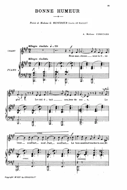 First page of Bonne humeur