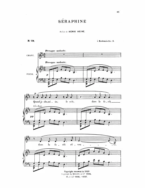 First page of Séraphine