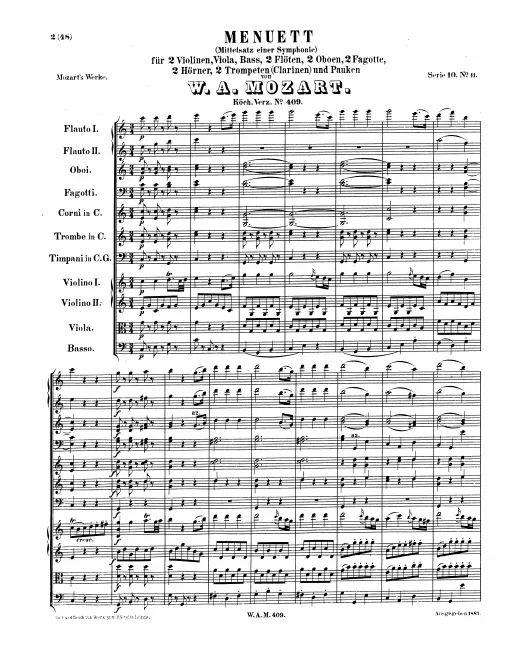First page of Minuet