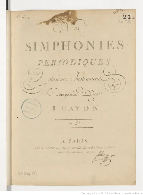 First page of Symphony No.68 in B-flat major