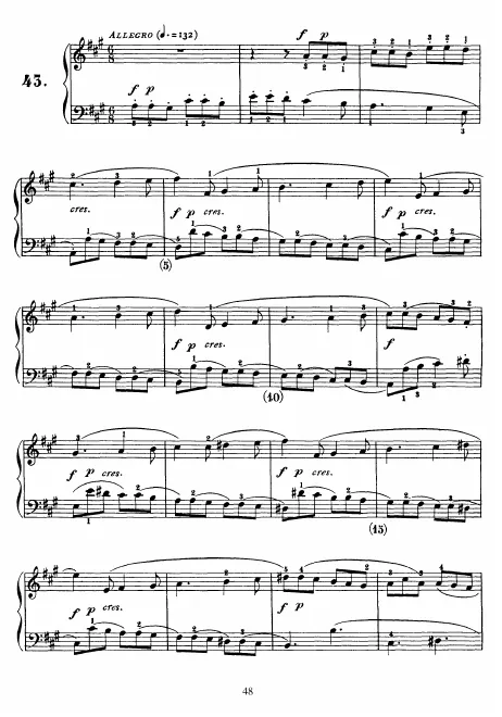 First page of Keyboard Sonata in A major