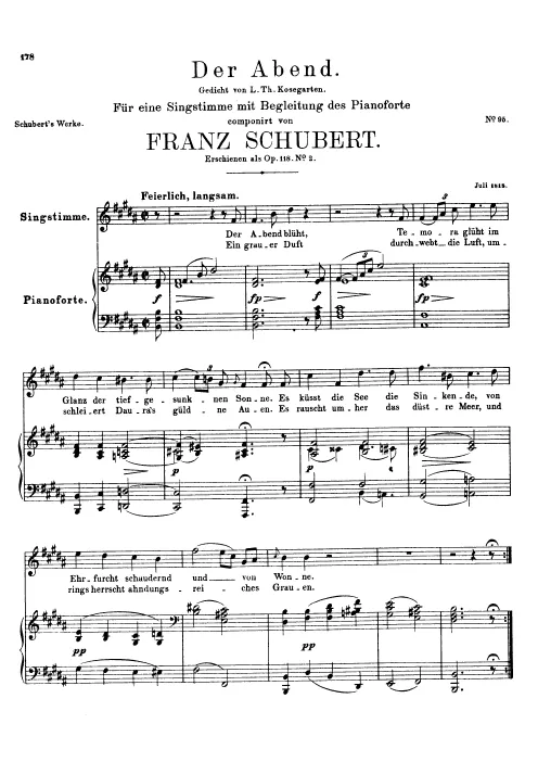 First page of Der Abend