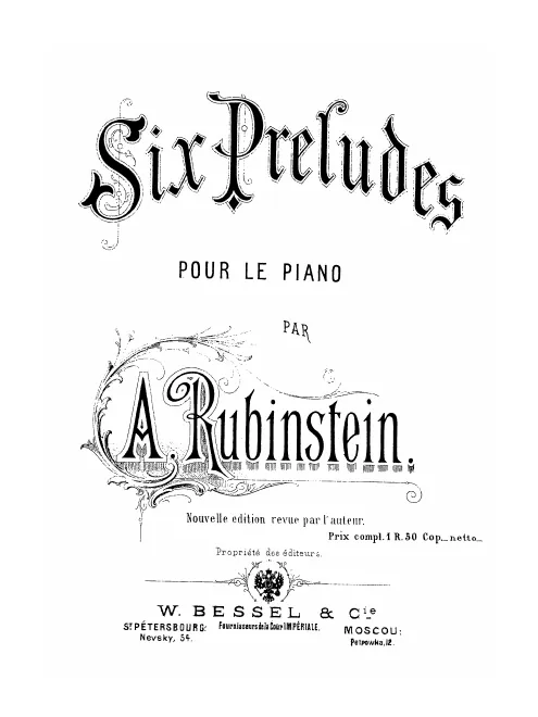 First page of 6 Preludes