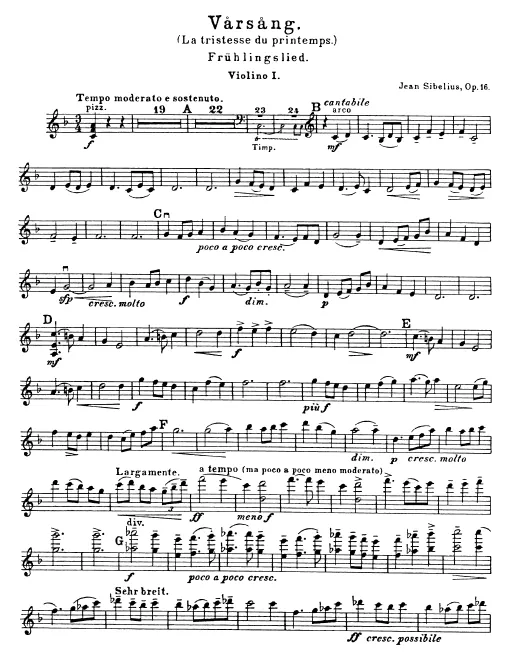 First page of Spring Song