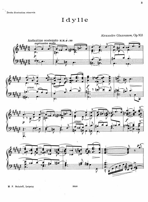 First page of Idylle