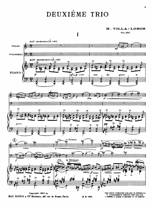First page of Piano Trio No.2