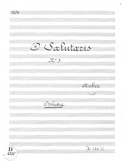First page of O salutaris No.3