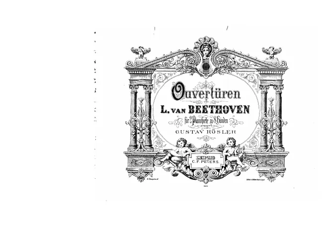 First page of Ouvertüren von L. van Beethoven für 2 Pianoforte zu 8 Händen