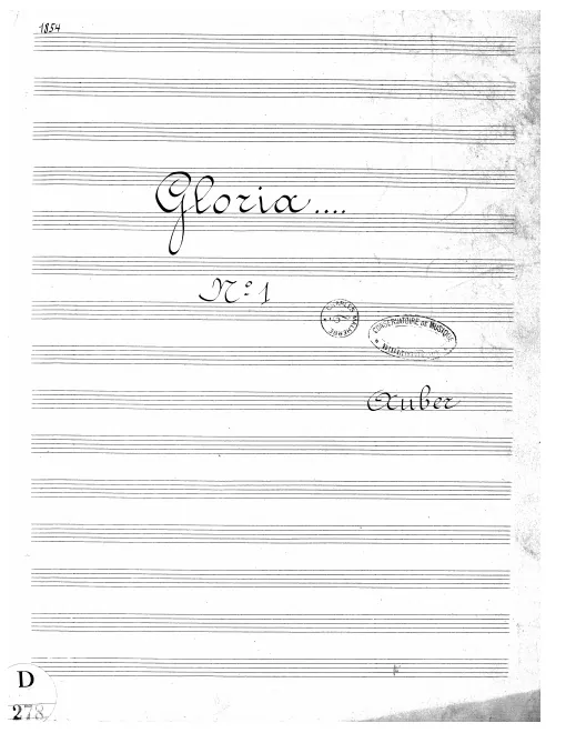 First page of Gloria No.1