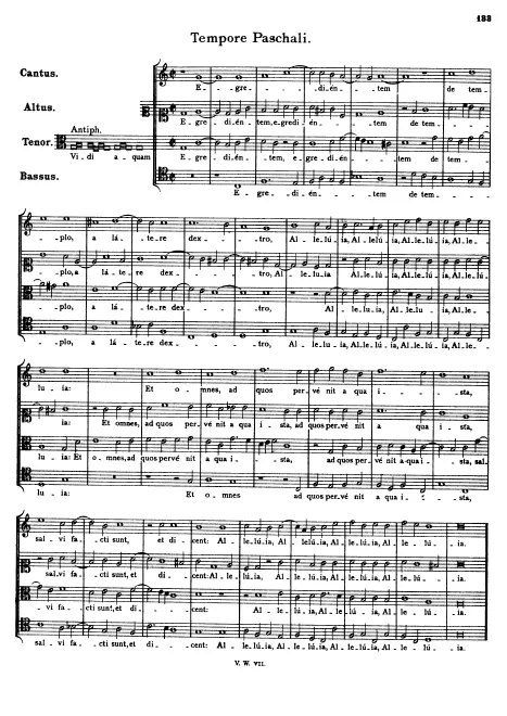 First page of Vidi aquam egredientem