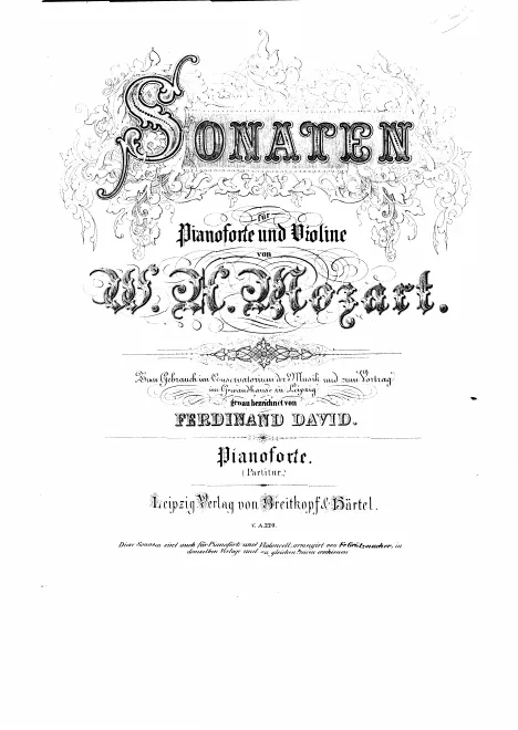 First page of Sonaten für Pianoforte und Violine
