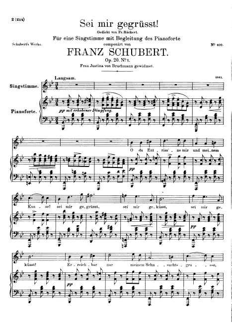 First page of Sei mir gegrüsst!